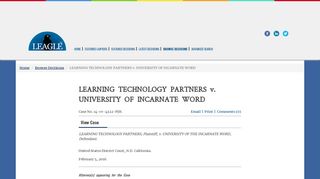 LEARNING TECHNOLOGY PARTN | Case No. 14-cv-4322-PJH ...