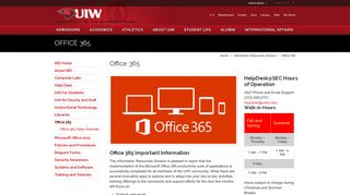 Office 365 - University of the Incarnate Word