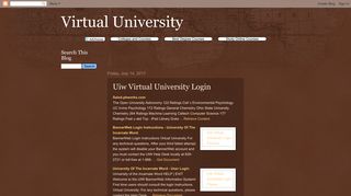 Virtual University: Uiw Virtual University Login