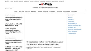 UJ application status: How to check on your University of ... - workforgov
