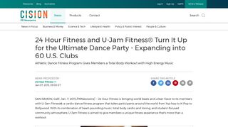 24 Hour Fitness and U-Jam Fitness® Turn It Up for the Ultimate Dance ...