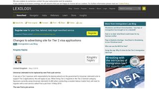 Changes to advertising site for Tier 2 visa applications - Lexology