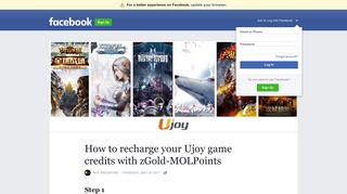How to recharge your Ujoy game credits with zGold-MOLPoints