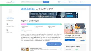 Access ulink.uj.ac.za. UJ's-uLink-Sign in