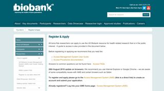 Register & Apply | UK Biobank
