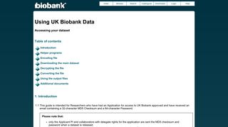 Using UK Biobank Data