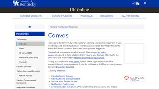 Canvas | UK Online - University of Kentucky