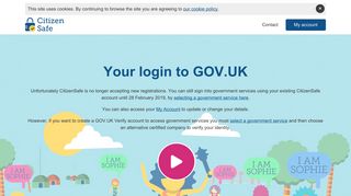CitizenSafe is a GOV.UK Verify Certified Company