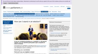 How can I stand in an election? - UK Parliament