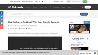 How To Log In To Gmail With Your Google Account - Pickaweb