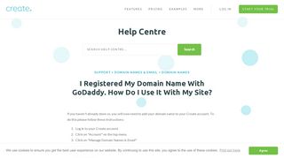 I registered my domain name with GoDaddy. How do I use it with my ...