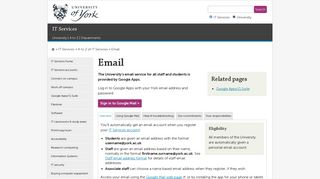 Google Mail - Email - IT Services, The University of York