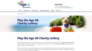 Age UK Charity Lottery | Play today | Age UK