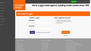 Account Login - Models Direct