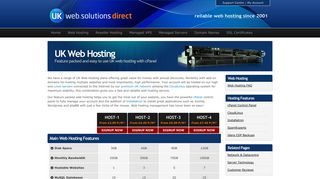 UK Web Hosting services with cPanel website control Panel