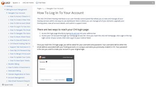 How To Log In To Your Account - UK2.net - UK2.net Knowledgebase