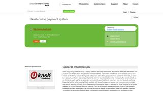 Online Payment Systems : Ukash full description