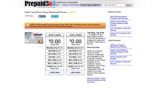 Ukash Travel Money Prepaid MasterCard® Review | Prepaid365
