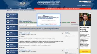 UKBA account login - Immigrationboards.com