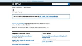 UK Border Agency - GOV.UK