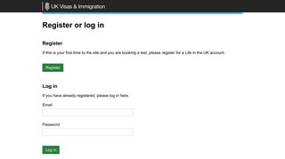 Life in the UK: register or log in