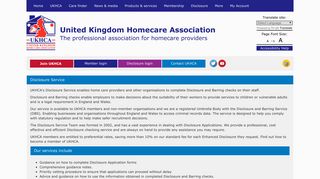 UKHCA - Disclosure and Barring Service