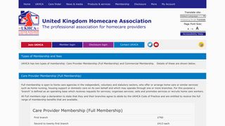 UKHCA - Membership Types and Fees