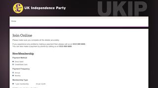 Join - UKIP > Join Online