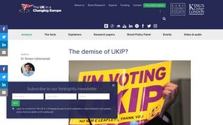 The demise of UKIP? - UK in a changing EuropeUK in a changing ...