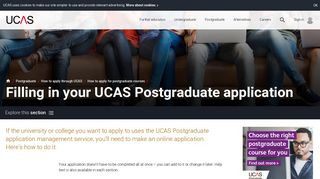 Filling In Your UCAS Postgraduate Application