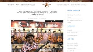 Artist Spotlight: Aldrine Guerrero, `Ukulele Underground - Kanile`a ...