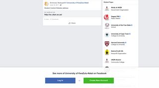 Student Central Website address - Srinivasu Nadupalli | Facebook