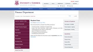 Student Fees | University of Limerick