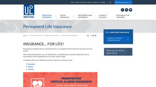 Permanent Life Insurance Policies & Benefits | UL Mutual