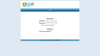 ULAB Students Panel - Login