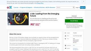 u.lab: Leading From the Emerging Future - edX