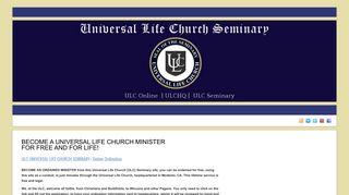 ULC Seminary - Home Page