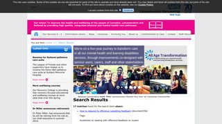 Pause - Leicestershire Partnership NHS Trust - Search Results