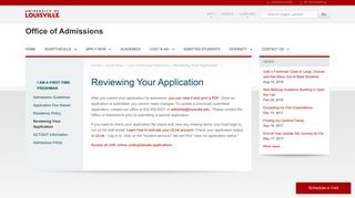 Reviewing Your Application — Office of Admissions