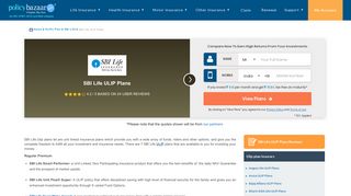 SBI ULIP Plans - Compare SBI Life Nav & Buy Online - PolicyBazaar