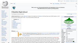 Ulladulla High School - Wikipedia