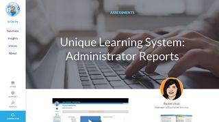 Unique Learning System: Administrator Reports | n2y