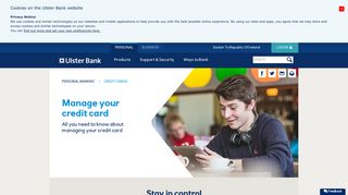 Manage your credit card - Credit Cards | Ulster Bank