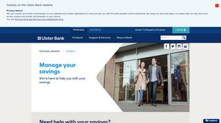 Manage your savings - Ulster Bank