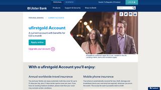 ufirstgold Account - Current Accounts | Ulster Bank