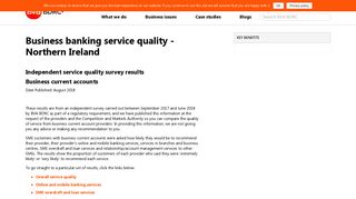 BVA BDRC | Business banking service quality – Northern Ireland