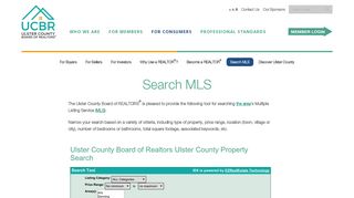 Search MLS (Multiple Listing Service) | Ulster County Board of ...