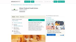 Ulster FCU - 4 Locations, Hours, Phone Numbers … - Branchspot