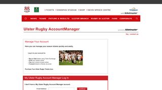 Ulster Rugby Account Manager - Ticketmaster