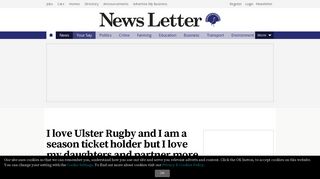 I love Ulster Rugby and I am a season ticket holder but I love my ...